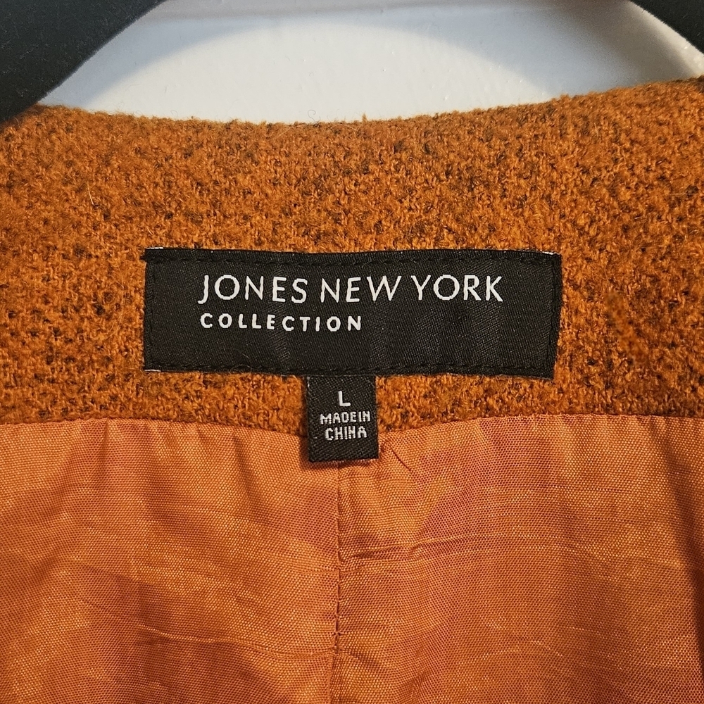 Vintage 70s Jones New York Burnt Orange Wool Jacket - Picture 2 of 7